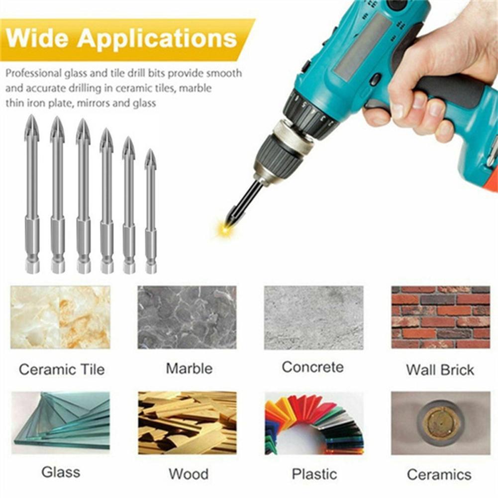Mũi Khoan Kính Bê Tông Lục Giác 3~12mm Màu Vàng / Bạc I6L6