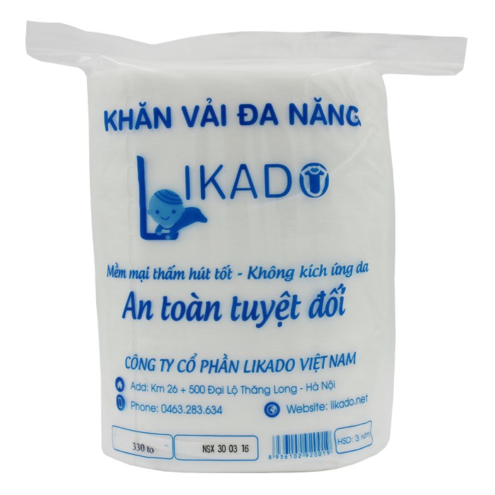 Khăn vải khô đa năng Likado - cuộn 330 tờ