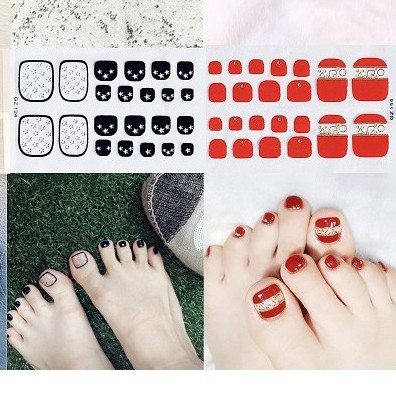 Sticker Dán Móng CHÂN không thấm nước siêu xinh và tiện lợi GD001~040;1