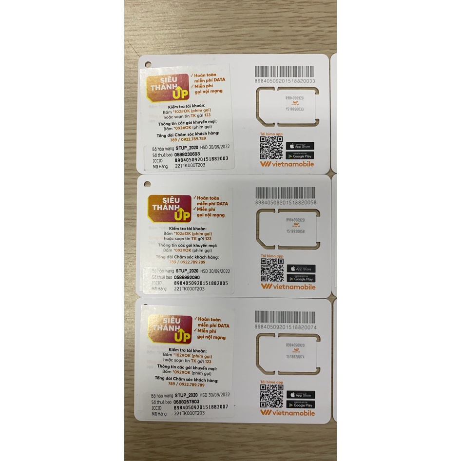 Sim Việt Nam Mobile data, void