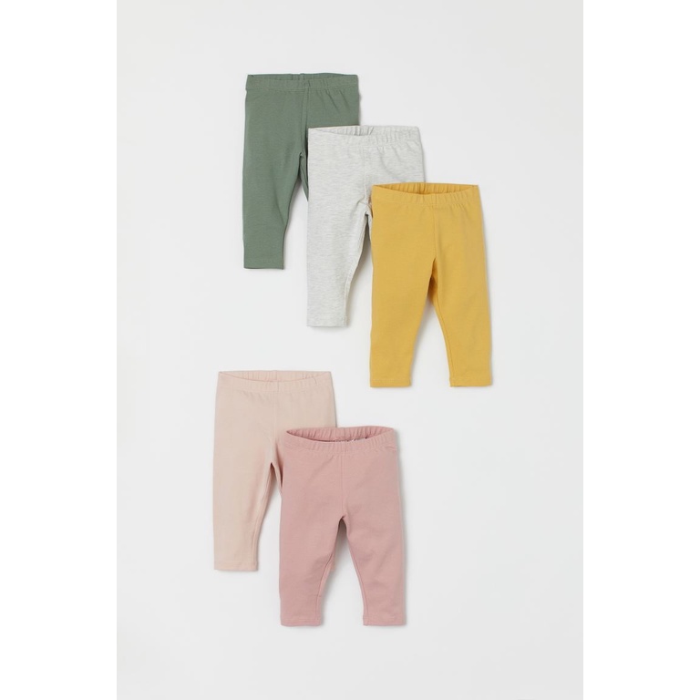 Set 5 leggings bé gái tone hồng-vàng, Hờ mờ UK săn SALE