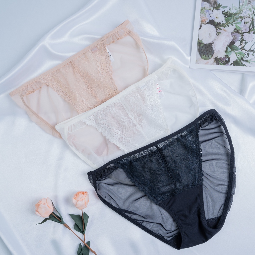 ELLE – QUẦN LÓT REN XẾP LY – LU1781