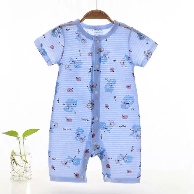 Bộ Body Đùi Cúc Giữa Mỏng Mát Họa Tiết Đáng Yêu Cho Bé Sơ Sinh 𝟐𝟒𝐁𝐃𝐃𝐔