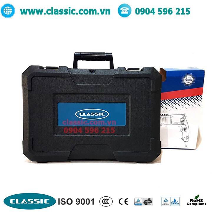 Máy khoan bê tông 3 chế độ Classic 800w khoan sắt, gỗ, tường, bê tông, đục