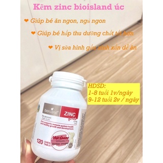 Kẹo kẽm zinc bioisland úc cho bé