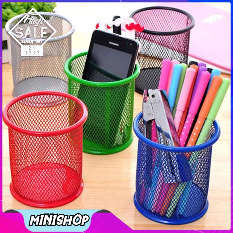 Lọ Đựng Bút Hình Lưới Sắt MINISHOP H067