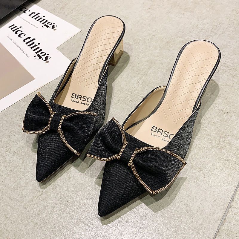 Giày Cao Gót Mũi Nhọn 3.5cm=1.38inch Thời Trang Mùa Hè Cho Nữ