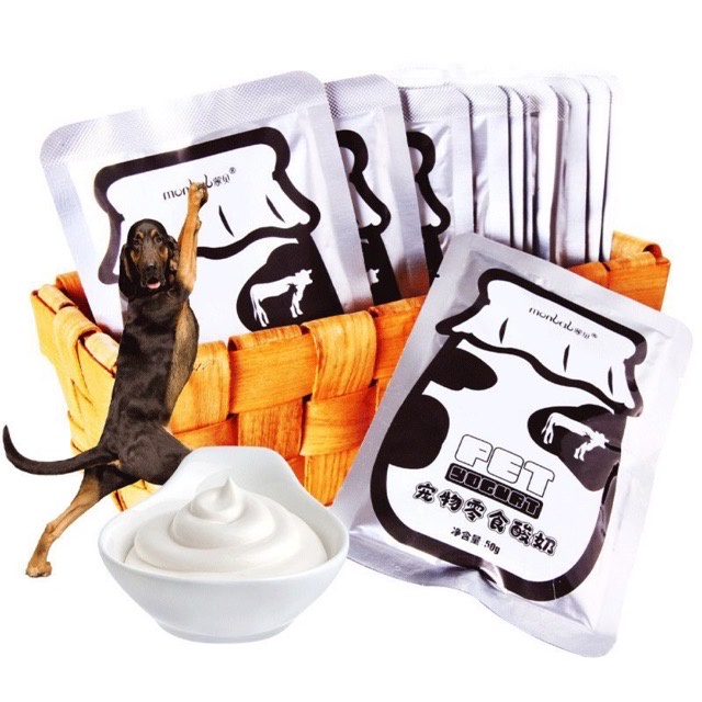 SỮA CHUA CHO CHÓ MÈO MONBAB TĂNG CƯỜNG MIỄN DỊCH,TIÊU HOÁ 50G