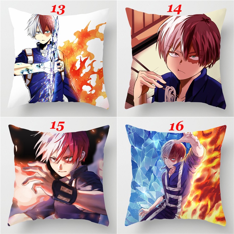 Vỏ Gối Polyester In Hình Nhân Vật Todoroki Shoto Trong Phim Học Viện Anh Hùng Trang Trí Nhà Cửa