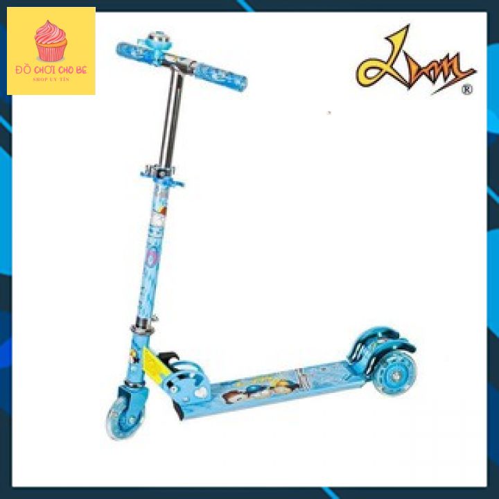 Xe trượt scooter sắt có lò xo và bánh phát sáng