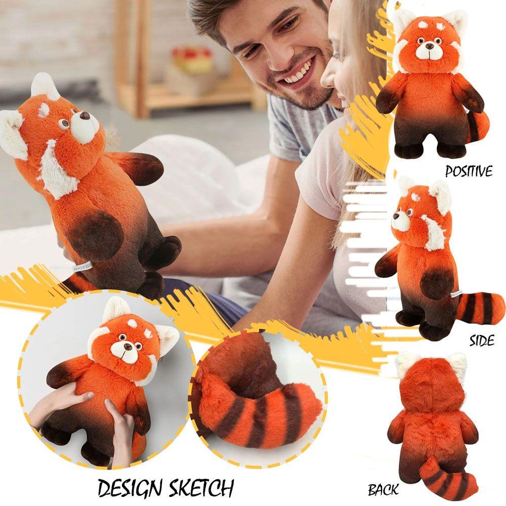 IVORY Búp Bê Nhồi Bông Mềm Mại 33cm Màu Đỏ Đáng Yêu