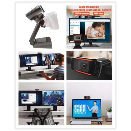 Webcam máy tính chuyên dụng cho Livestream, Học và Làm việc Online siêu rõ nét HD 720P - 720P | BigBuy360 - bigbuy360.vn