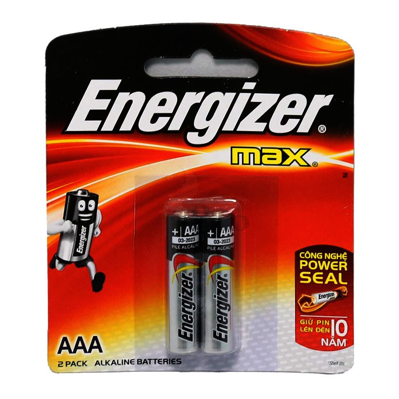 [Mã LIFEBOOK2 giảm 10% đơn 0Đ] Pin đũa AAA Energizer vỉ 2 viên chính hãng
