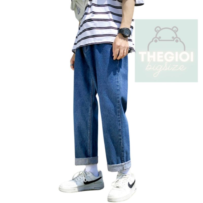 Quần baggy jean bigsize unisex nam nữ 40kg - 100kg