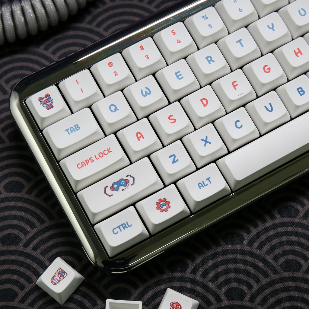 Keycap NERD 122 nút bàn phím cơ Profile XDA Thick PBT