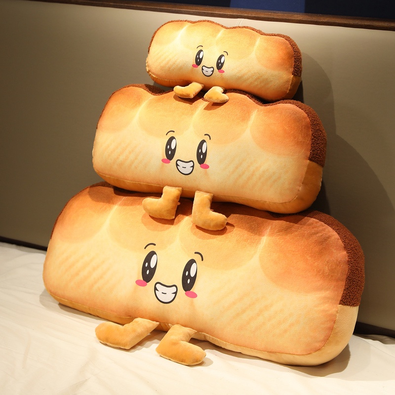 🌟🌠Bánh mì tình cảm dễ thương🌟🌠Dễ thương Mô phỏng Thức ăn Bánh mì nướng Sang trọng Gối mềm Đệm sang trọng Bánh mì Ngủ Gối Trang trí nội thất