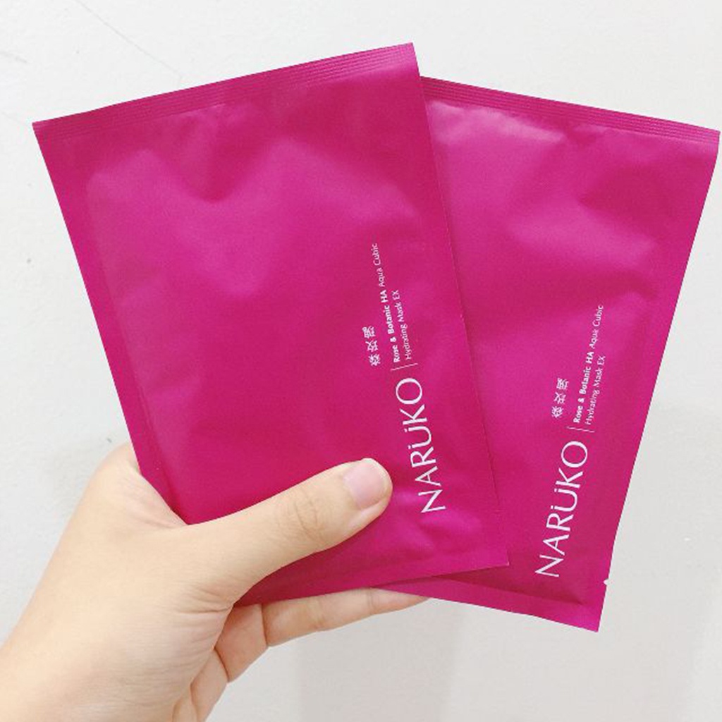 Mặt Nạ Naruko  Rose &amp; Botanic HA Aqua Cubic Hydrating Mask EX