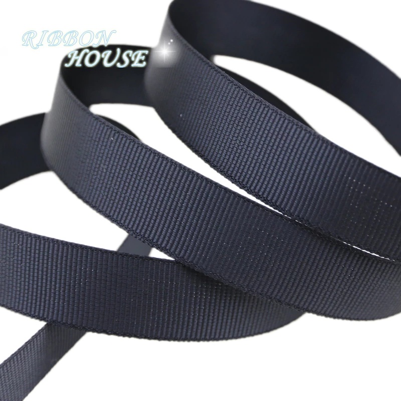 Cuộn dây ruy băng đen rộng 10m 12/15/20/25/38mm dùng trang trí Giáng sinh tiện lợi