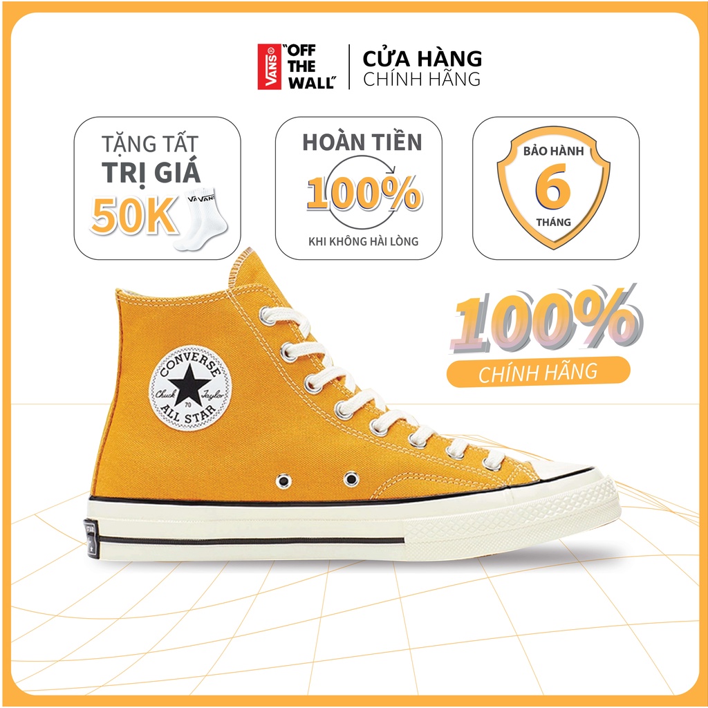 Giày converse-1970s chính hãng cho nam nữ, converse vàng cao cổ chuẩn full box