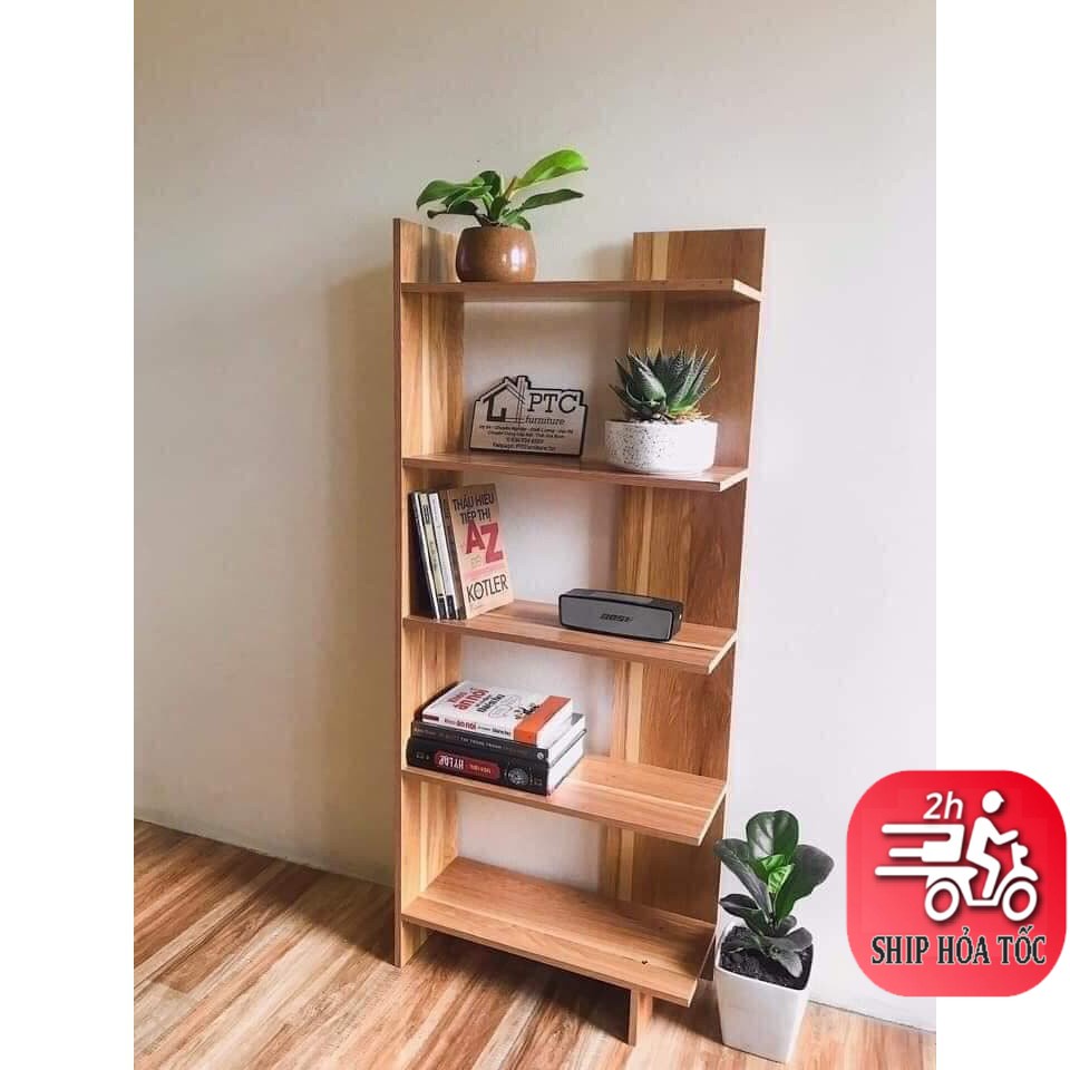 Kệ sách gỗ 5 tầng đa năng bằng gỗ cứng cực đẹp - KỆ GỖ MDF NHẬP KHẨU CAO CẤP KÍCH THƯỚC 120 x 50 x 20 cm