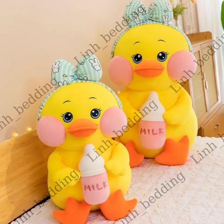 Gấu bông vịt má hồng, Quà Noel gối ôm hình vịt, thú nhồi bông vịt má hồng