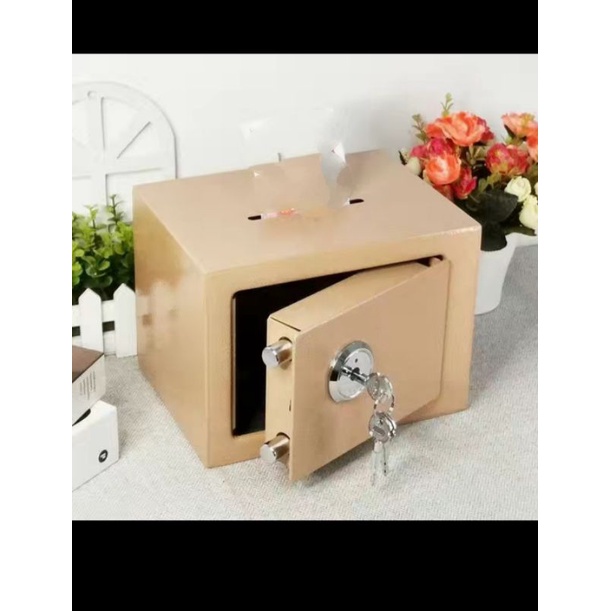 Két sắt mini có khe đút tiền chống trộm bảo mật cao ,nhỏ gọn ,chống cháy , có ốc vít vào tường