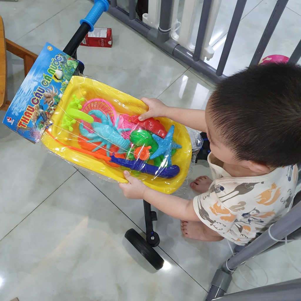 Đồ chơi câu cá cho bé , cần câu cá bằng nhựa trẻ em, Do Choi Cau Ca Tre Em