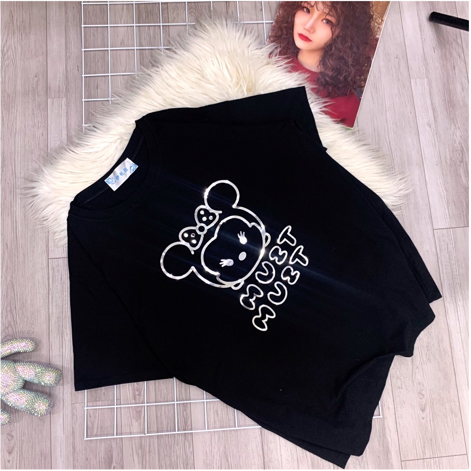 Áo thun Unisex tay lỡ Nam Nữ, Form rộng, áo phông nữ rộng Free size, cotton, dày dặn, in hinh hello kitty, không nhăn | BigBuy360 - bigbuy360.vn