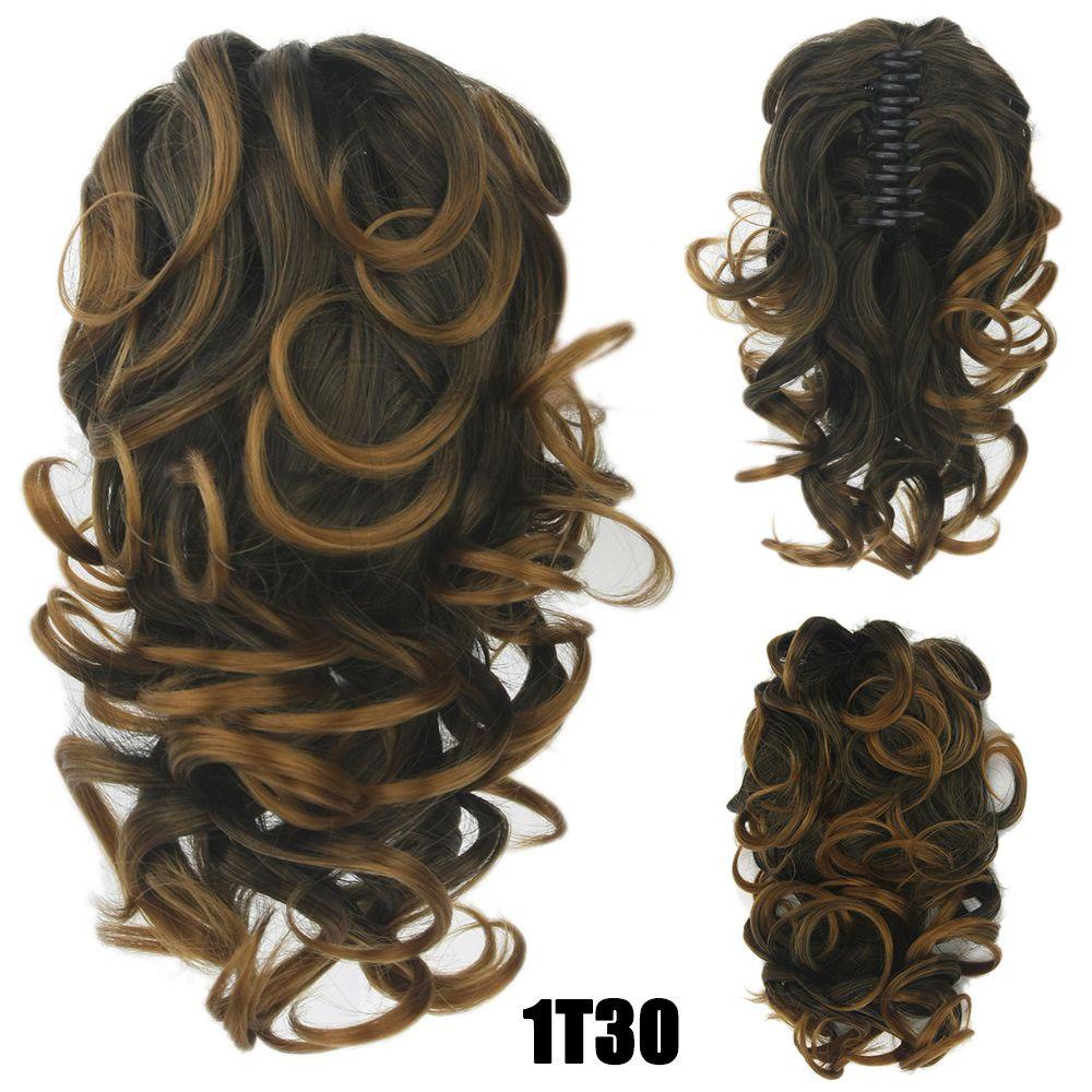 ANEMONE Tóc Giả Nối Dài Kiểu Xoăn Ngắn Bằng Sợi Tổng Hợp Chịu Nhiệt Độ Cao