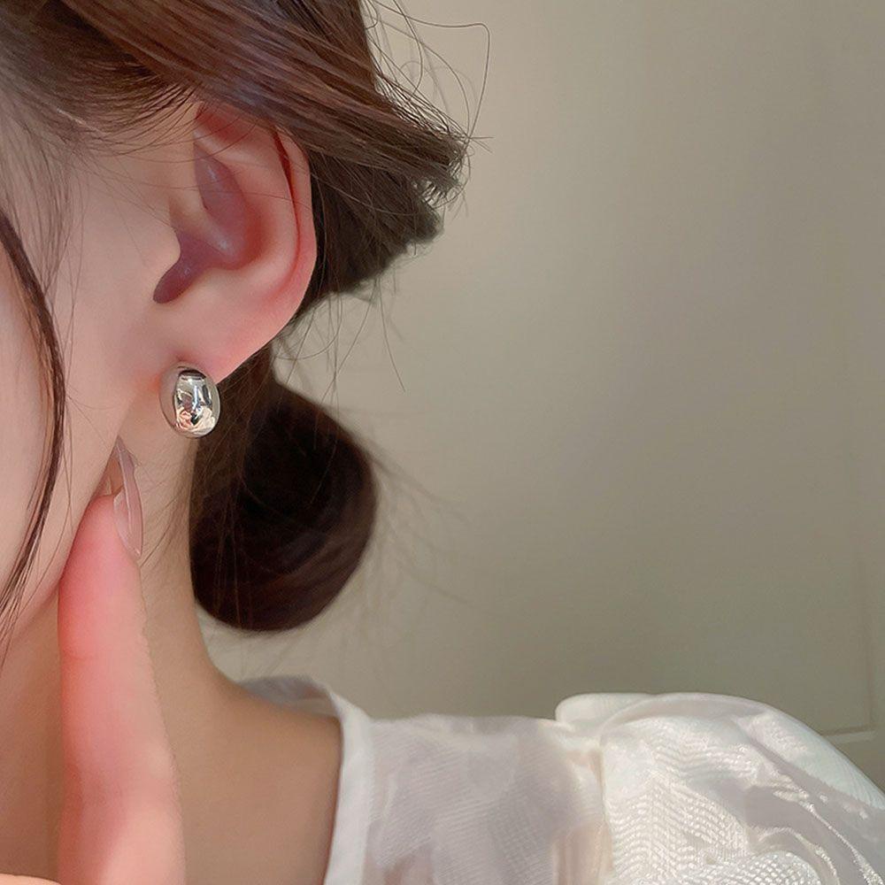 FORBETTER Khuyên Tai Hạt Đậu Bằng Đồng Tinh Xảo Đơn Giản Cá Tính Cho Nữ
