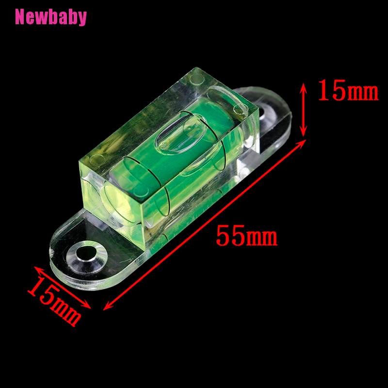 [Newbaby] Bong Bóng Acrylic Cấp Độ Vuông Mini Kèm Đinh Vít Tai