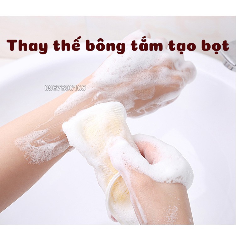 Túi Lưới Đựng Xà Phòng Tắm Tạo Bọt Tiện Lợi