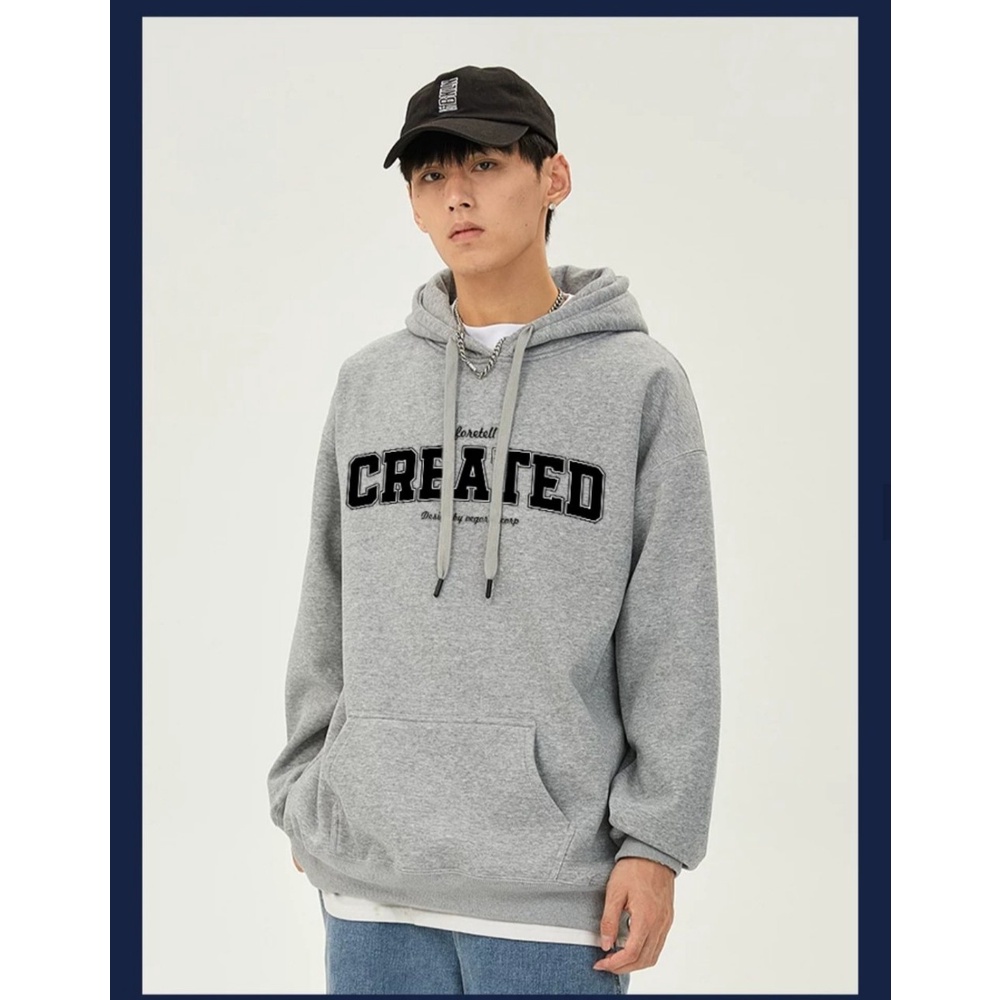 Áo Hoodie Mũ Trùm Đầu CREATED Nỉ Fom Nam Nữ Trẻ Trung Năng Động, Nỉ Ngoại Dày Dặn Thời Trang Ho Trend Mã GAREM 2203