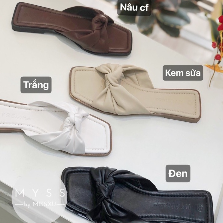 Dép nữ bệt xoắn nơ giữa thời trang MYSS - DE75