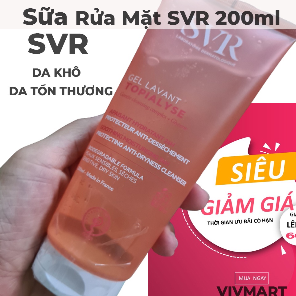 ✅ Sữa Rửa Mặt SVR 200ml - làm sạch da, tẩy tế bào chết