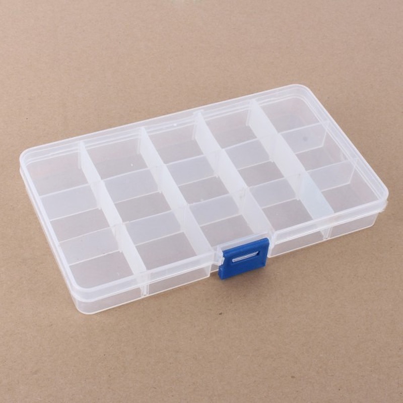 Hộp nhựa đựng trang sức 15 ngăn xếp gọn tiện lợi
