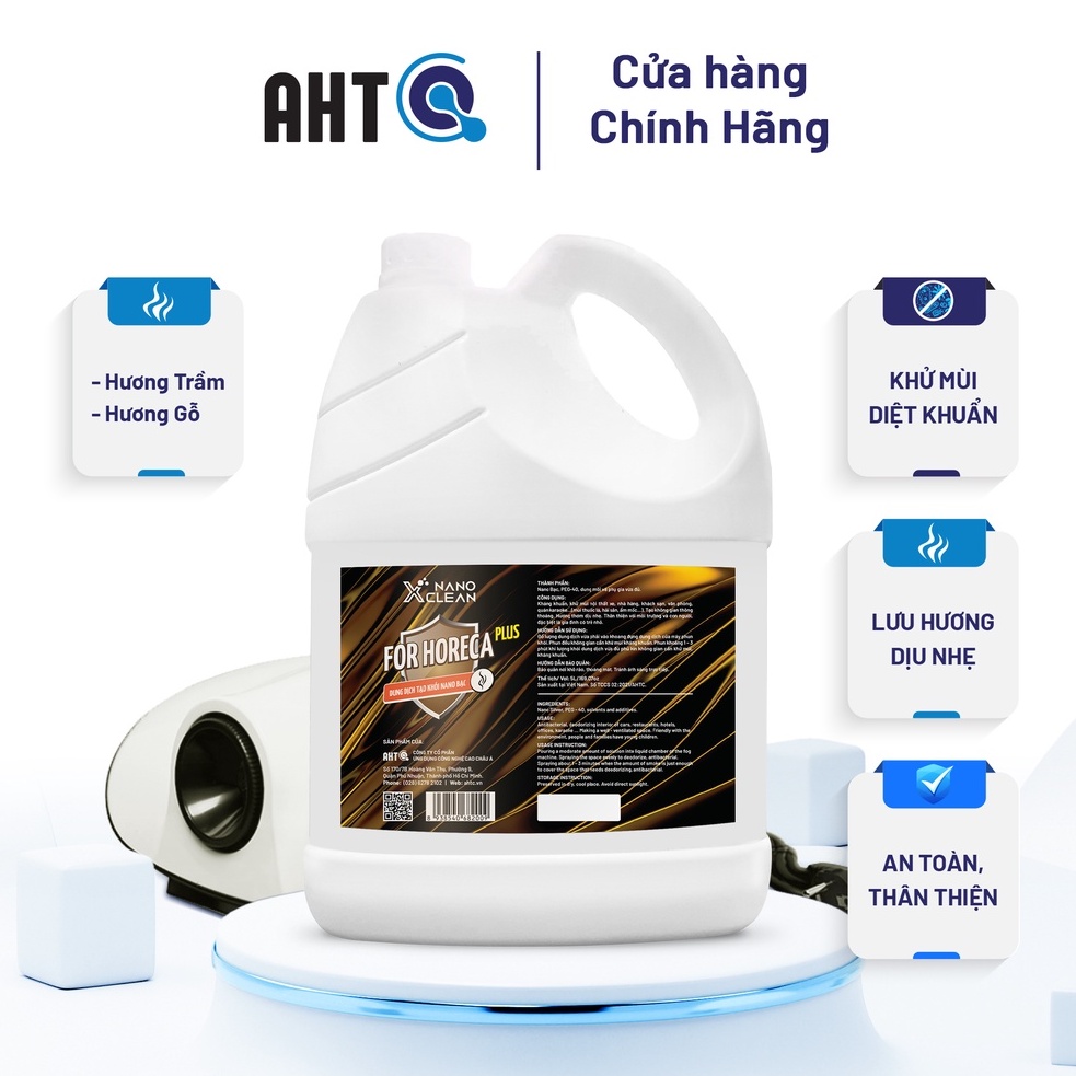 Dung dịch tạo khói, phun khói Nano Xclean For Horeca Plus - khử mùi tạo hương thơm nhà hàng, khách sạn, bếp 5L