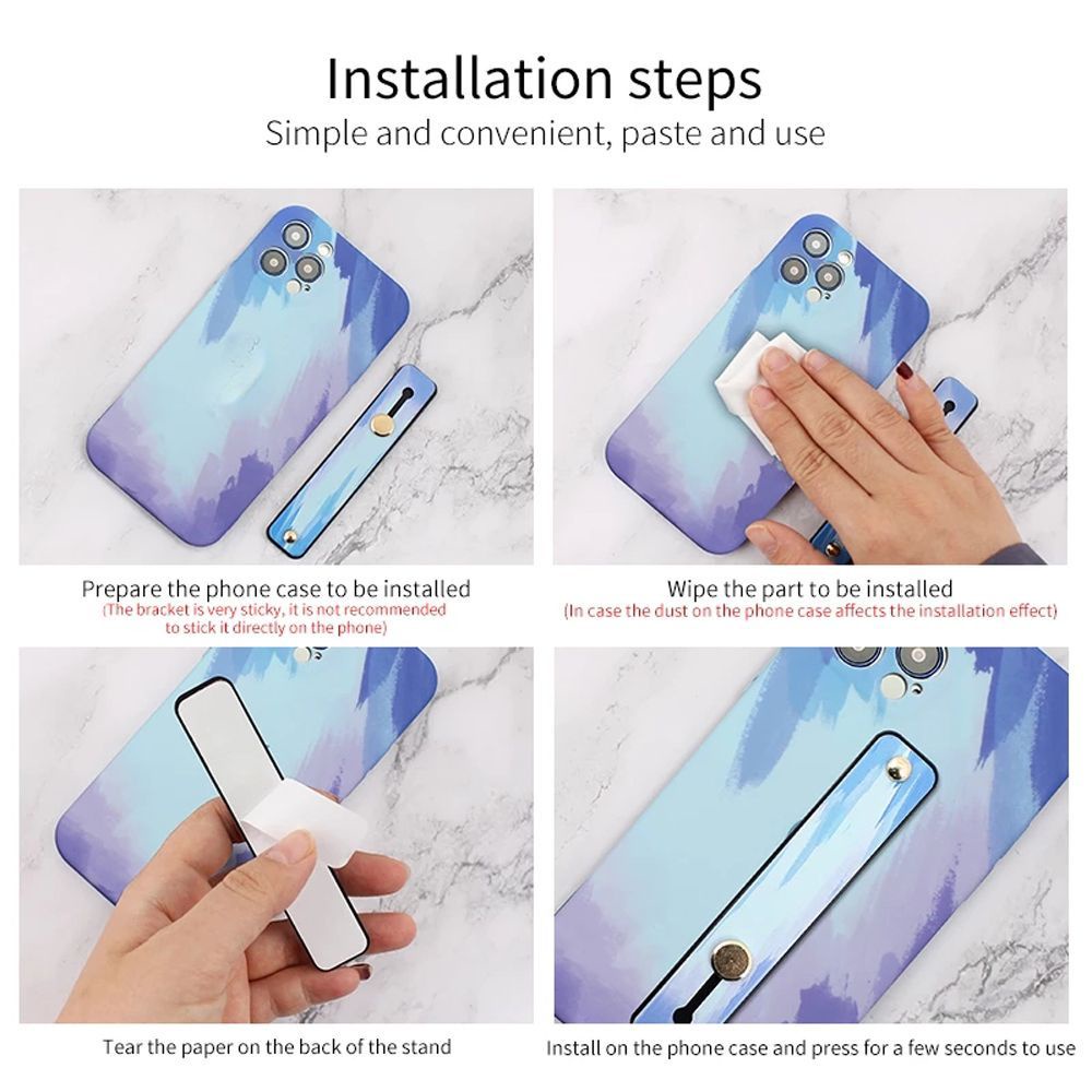 Giá đỡ điện thoại bằng silicon có thể kéo ngắn đeo ngón tay tiện dụng