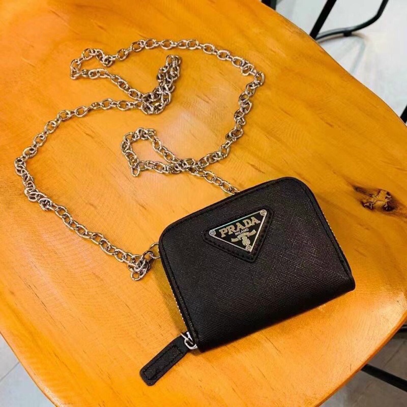 ví cầm tay mini prada fullbox +ảnh thật