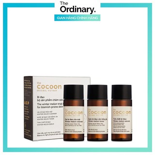 Bộ 3 sản phẩm chăm sác da mụn Bí Đao Cocoon (15mL mỗi chai)