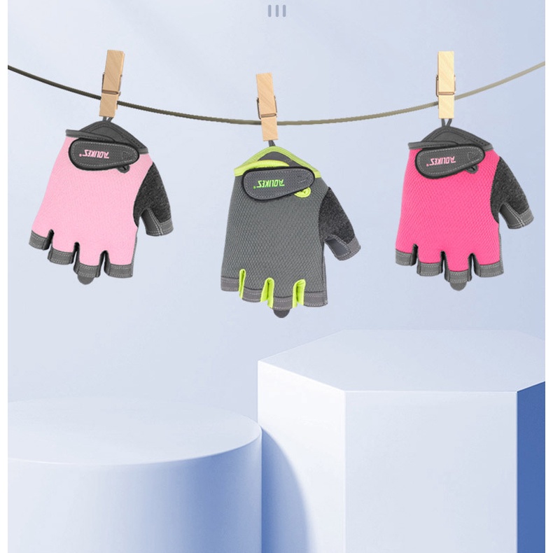 Găng tay tập gym nam nữ Aolikes, Găng tay thể thao hở ngón cao cấp