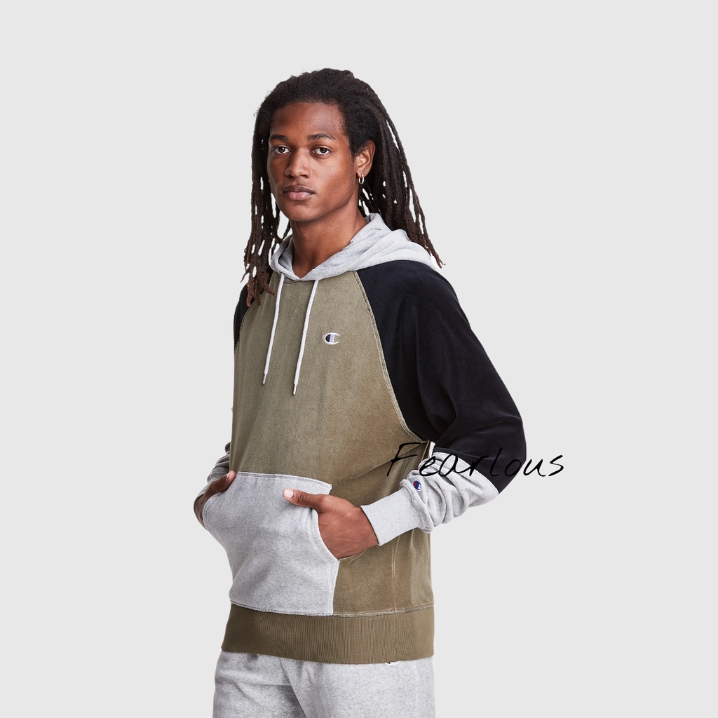 CHÍNH HÃNG | ÁO HOODIE CHAMPION VELOUR PULLOVER HOODIE PURPULE | FEARLOUS.VN