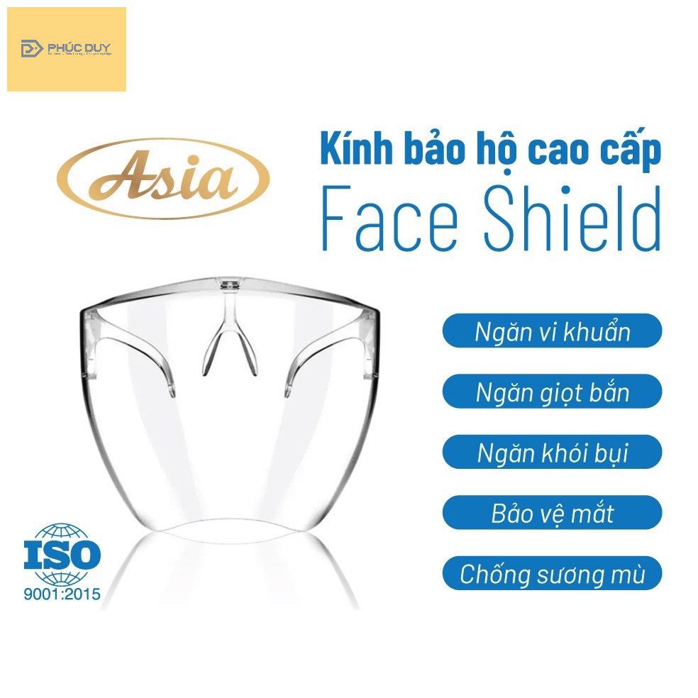 Kính bảo hộ ASIA Face Shield ngăn giọt bắn,ngăn vi khuẩn,chống hơi sương