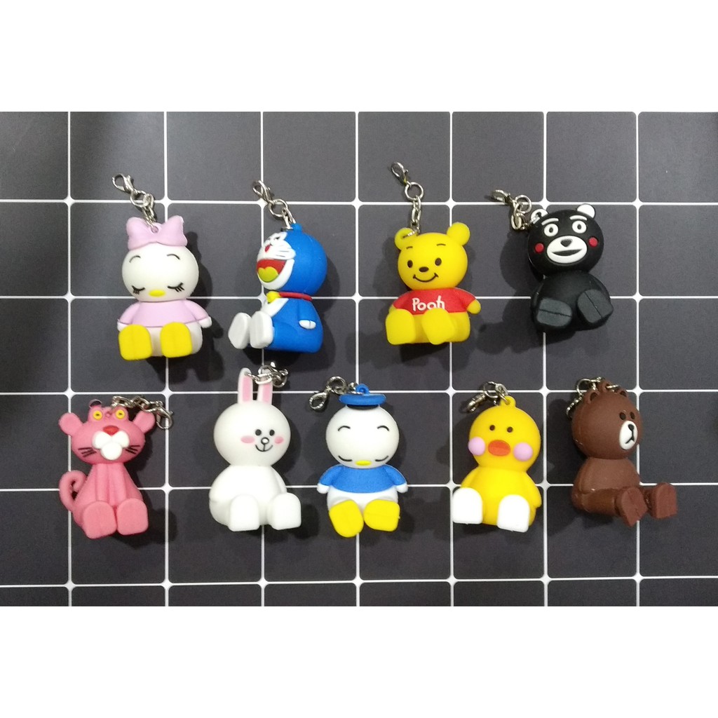 Đế Đỡ Điện Thoại Hình Thú Ngộ Nghĩnh Gấu Pooh lalafanfan gấu brown doraemon giá đỡ điện thoại kèm móc khoá