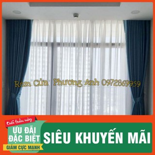 Rèm cửa chính chống nắng cao cấp 💥 FREE SHIP 💥  Màu xanh dương dịu mát, sang trọng , nhiều kích cỡ