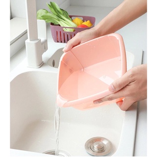 Rổ nhựa kèm thau 2in1 (KHÔNG NẮP)