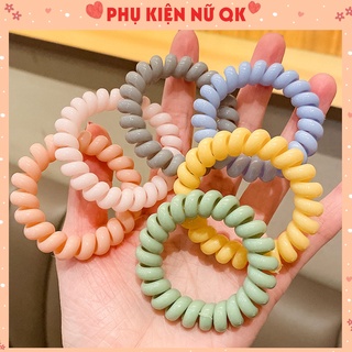 Dây cột tóc lò xo màu pastel phong cách Hàn Quốc dễ thương cho nữ CT2