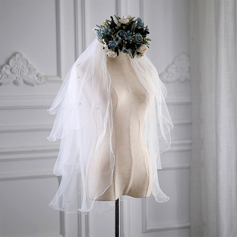 Mạng Che Mặt Cho Cô Dâu 4 Tầng Dài 33 9 Inches