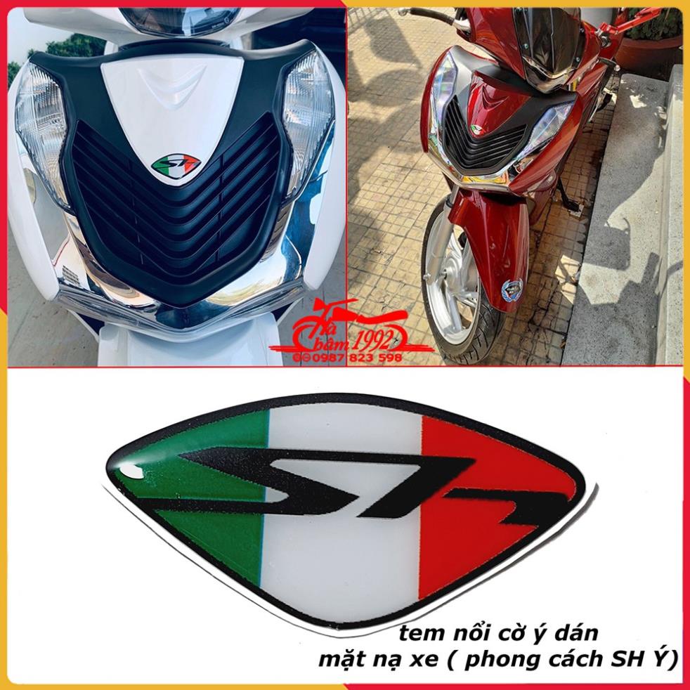 ✅ Tem Chữ Sh Nổi Màu Đỏ Dán Mặt Nạ Xe Máy Sh, Vision, Lead , Sh Mode  ✅