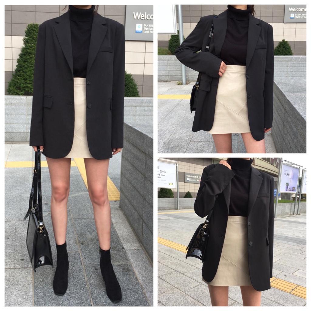 Áo khoác blazer dáng rộng phong cách Hàn Quốc thời trang thu đông dành cho nữ 2021 | BigBuy360 - bigbuy360.vn